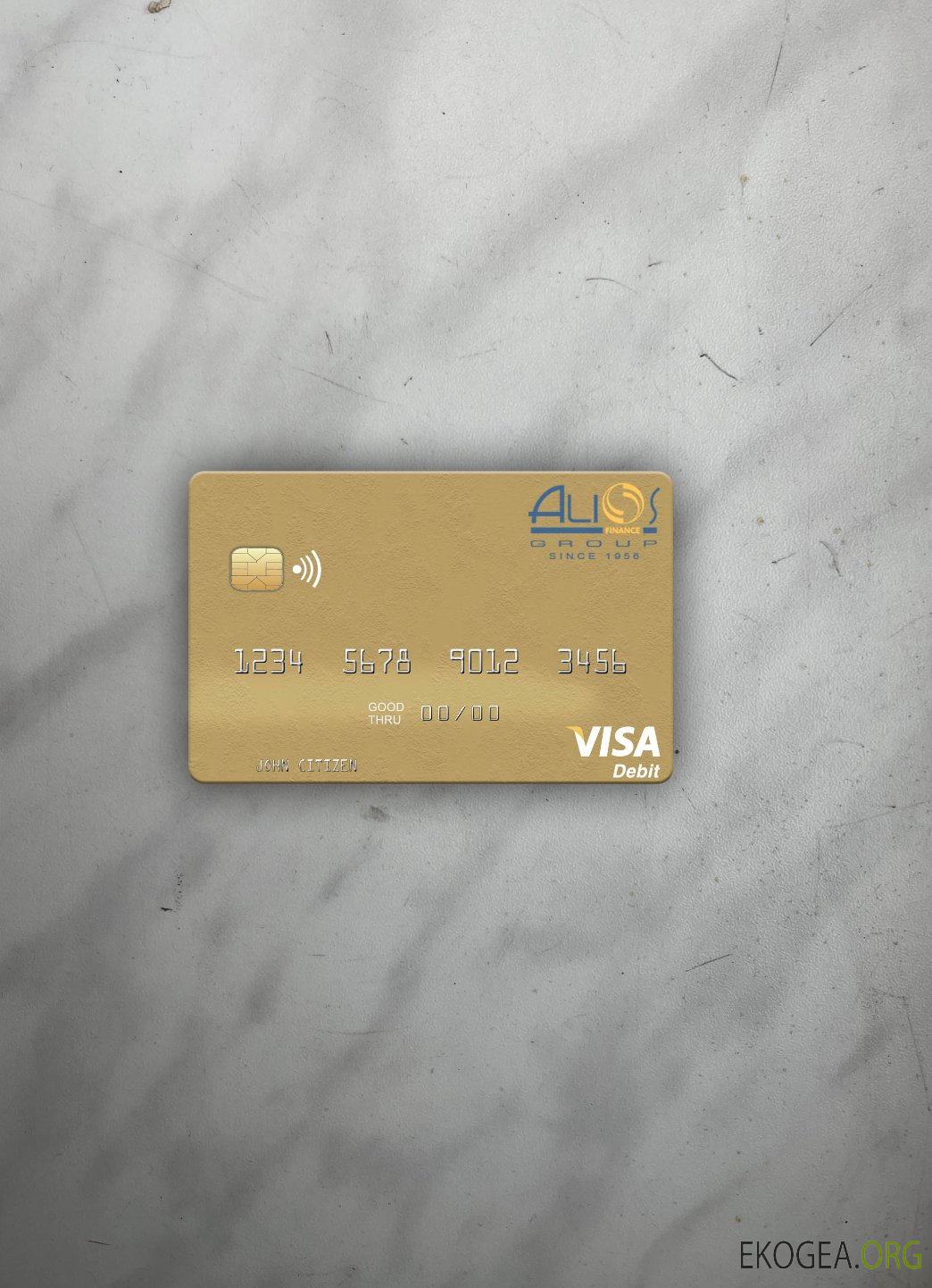 Gabon Alios France carte de débit visa photolook recto